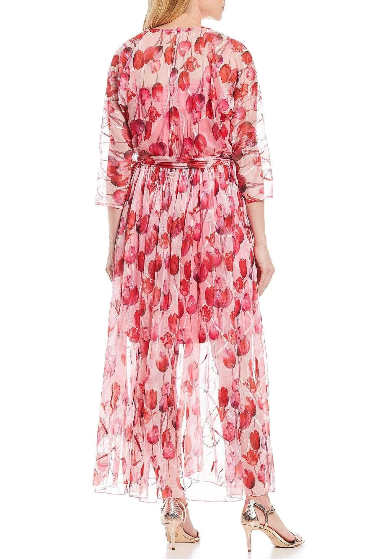 Pink Tulip Maxi Dress Dressy Yet Comfortable Polished Motion