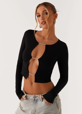 Pippa Top - Black AbrasionResistant Surface LayeredStyling DropShoulderConstruction Pippa Top - Black