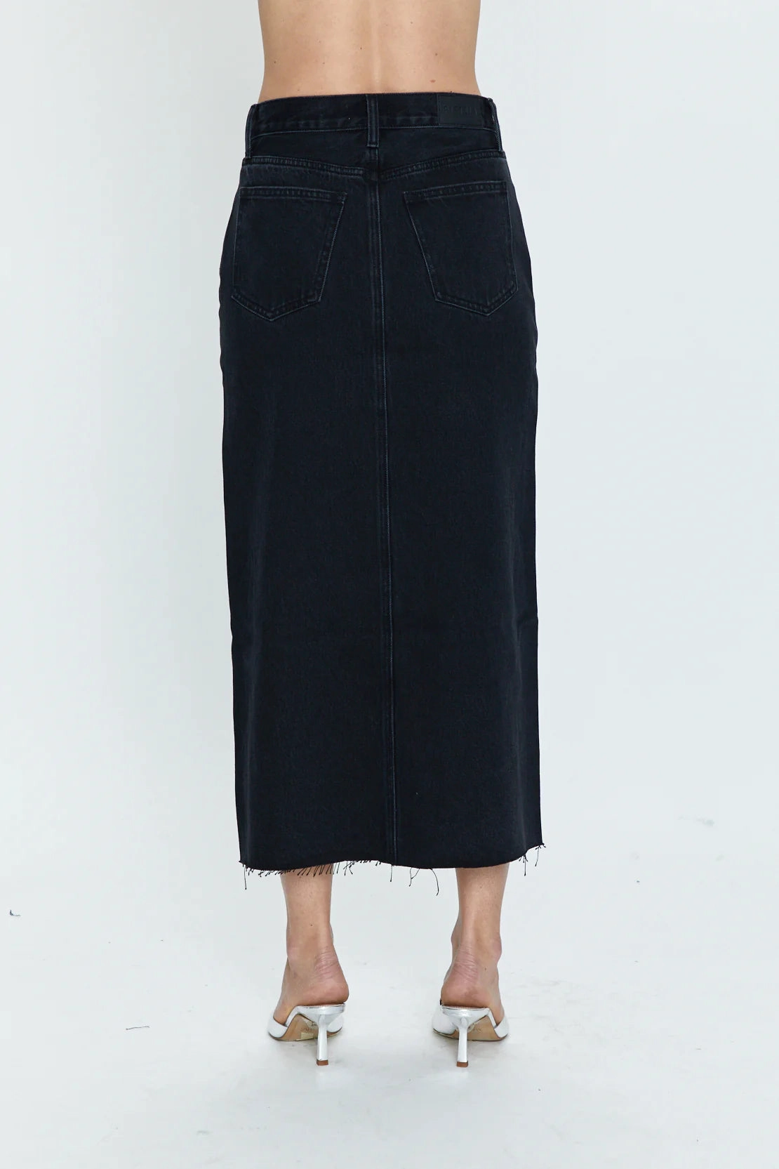 Pistola Alice Midi Denim Skirt - Underground Comfort waistband