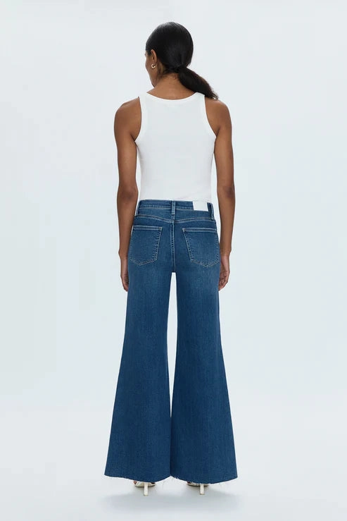 Reinforced Belt Loops Pistola Izzy Mid Rise Wide Jean - Study
