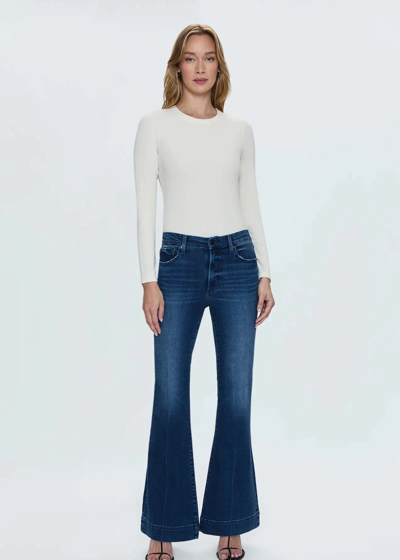 Bold Road Trip Pistola Kinsley Mid Rise Ultra Flare Jeans- Modern