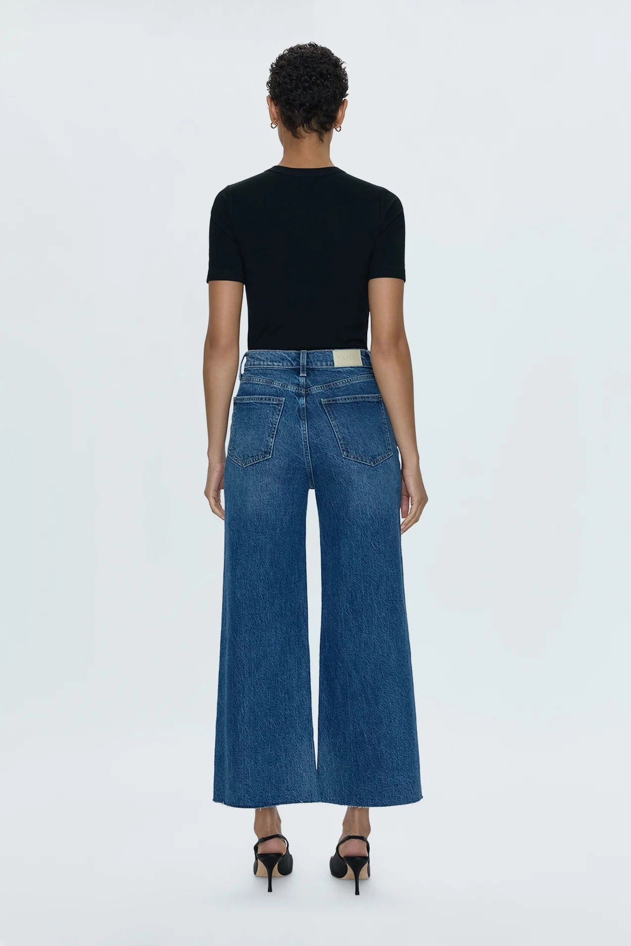 Contemporary Style Pistola Lana High Rise Ultra Wide Leg Crop Jean - Palladium