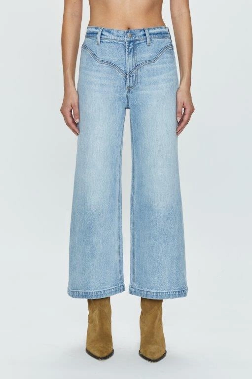 Pistola Lana High Rise Ultra Wide Leg Crop Jeans -Saint Vincent Essential Comfort Responsible Denim Production