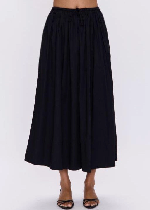 Casual Energy Customizable Fit Pistola Noelle Poplin Maxi Skirt - Noir