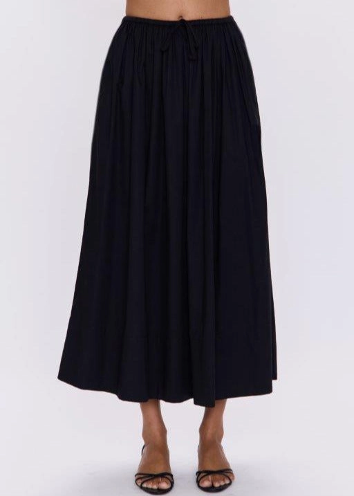 Pistola Noelle Poplin Maxi Skirt - Noir Neutral Base