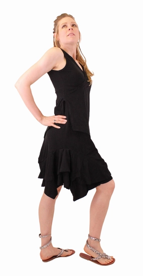 Pixie Dress Polished Layer Cool Texture Bare Arm Pixie Dress