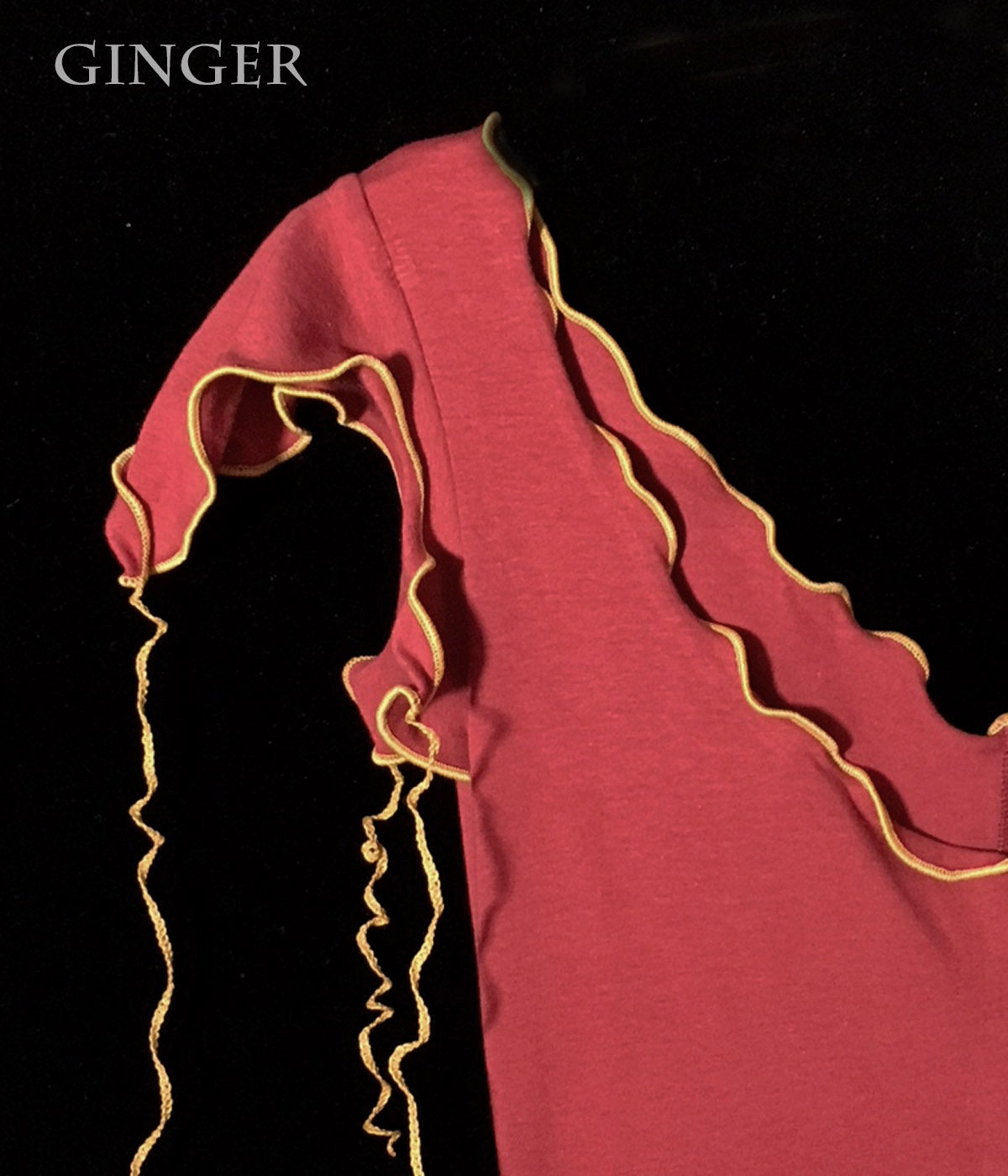 Pixie Stretch Top Blouse VentilatedMeshPaneling MultiLayer Stitching