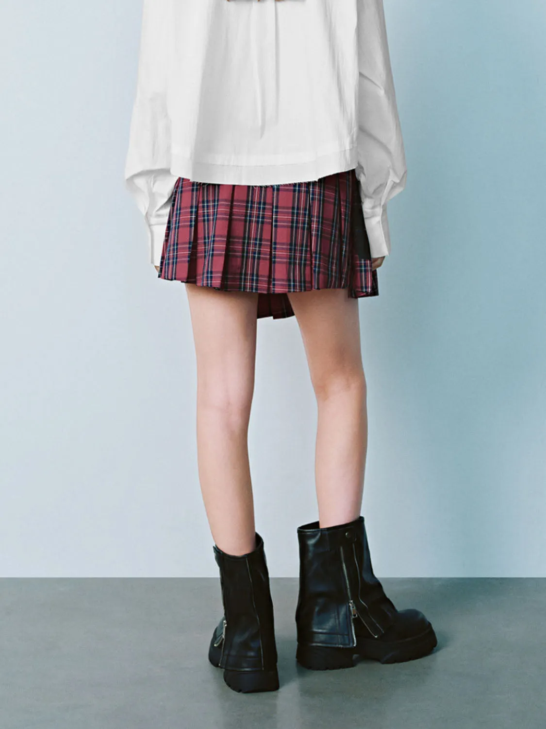 Plaid Mini A-Line Skirts