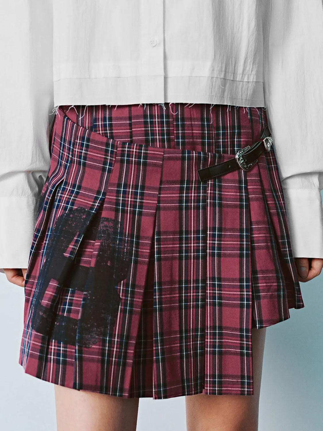 Plaid Mini A-Line Skirts