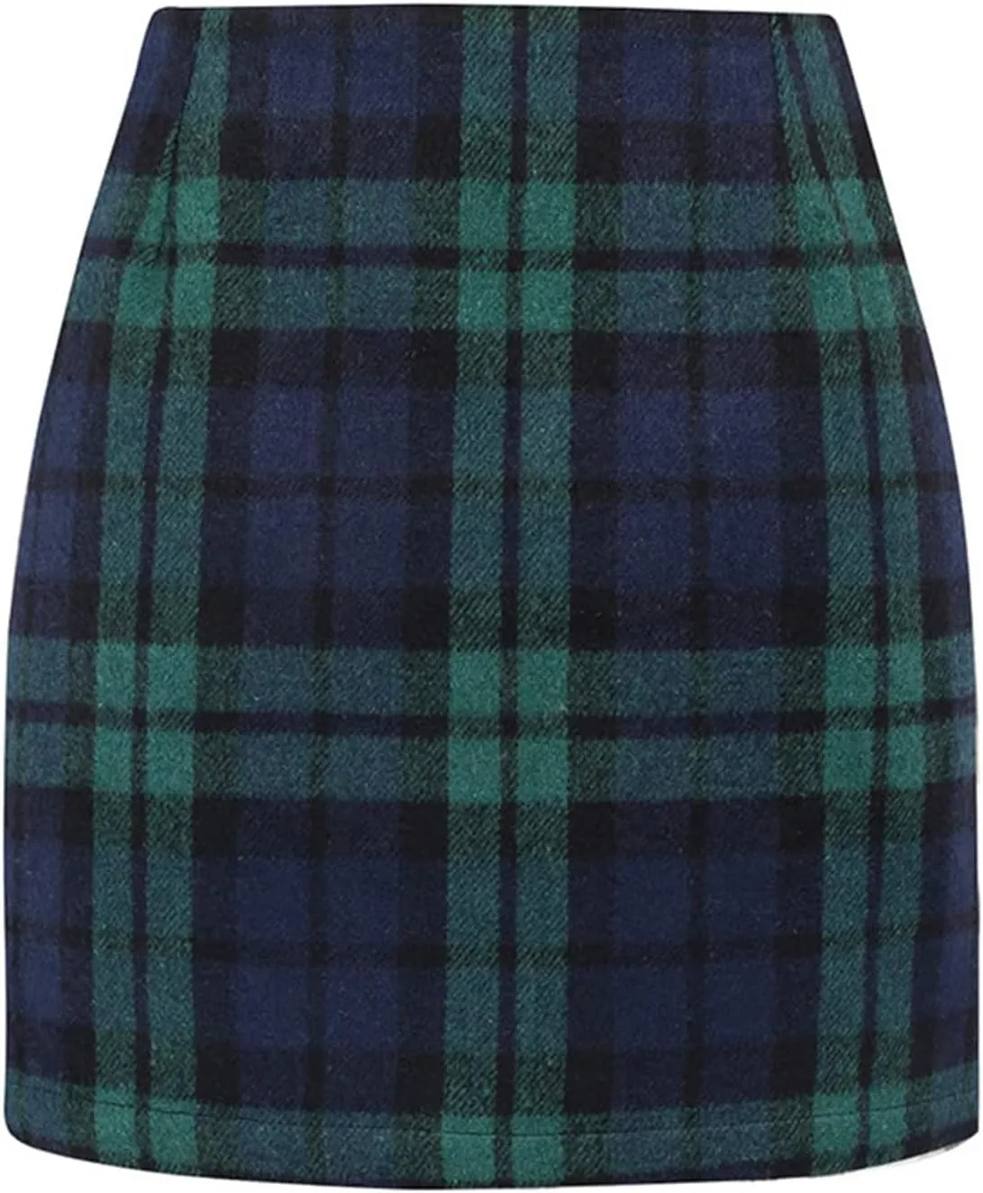 Plaid Skirts for Women High Waist Bodycon Pencil Skirt Wool A Line Stretch Mini Skirts Spring Skirts 2025 Trendy