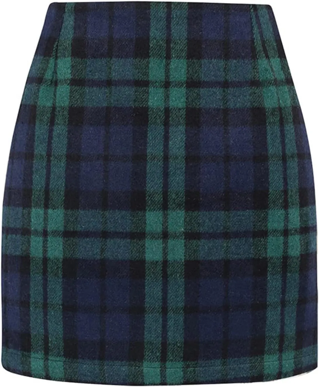 Plaid Skirts for Women High Waist Bodycon Pencil Skirt Wool A Line Stretch Mini Skirts Spring Skirts 2025 Trendy
