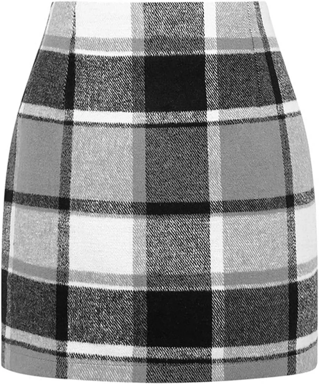 Plaid Skirts for Women High Waist Bodycon Pencil Skirt Wool A Line Stretch Mini Skirts Spring Skirts 2025 Trendy