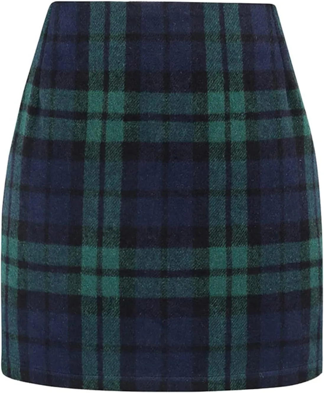 Plaid Skirts for Women High Waist Bodycon Pencil Skirt Wool A Line Stretch Mini Skirts Spring Skirts 2025 Trendy