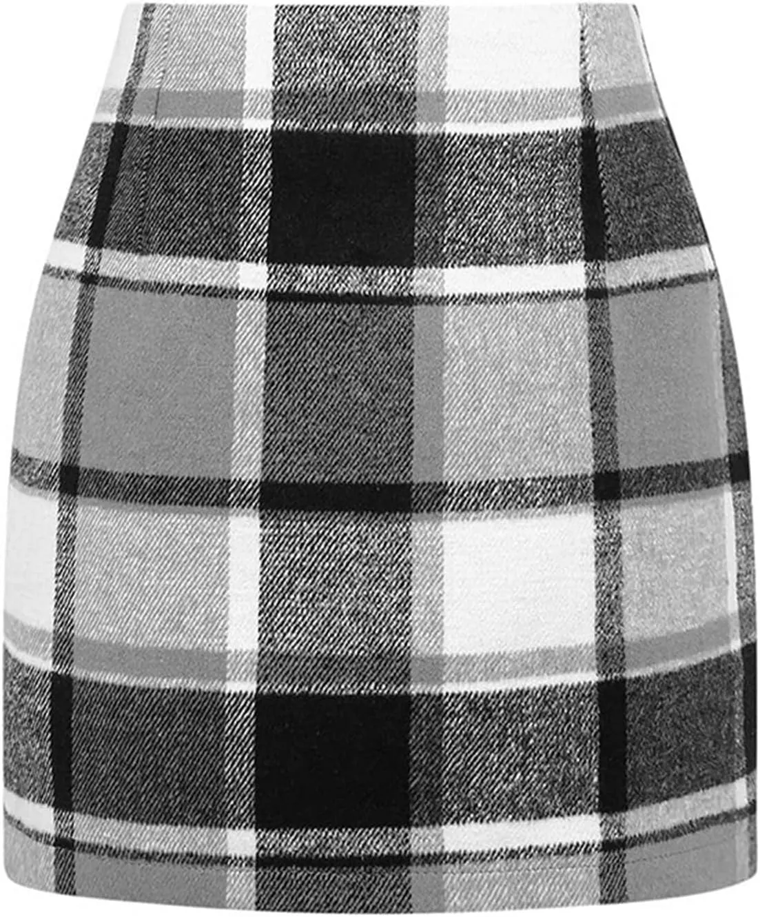 Plaid Skirts for Women High Waist Bodycon Pencil Skirt Wool A Line Stretch Mini Skirts Spring Skirts 2025 Trendy