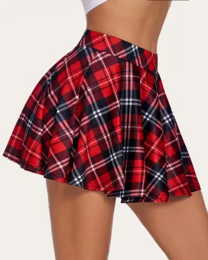 Plaid Skirts High Waist A Line Skirt