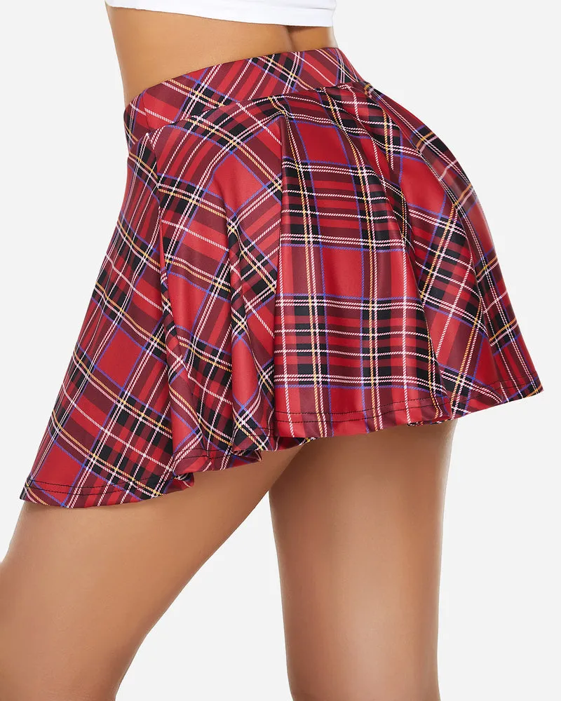 Plaid Skirts High Waist A Line Skirt