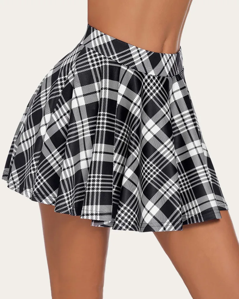 Plaid Skirts High Waist A Line Skirt