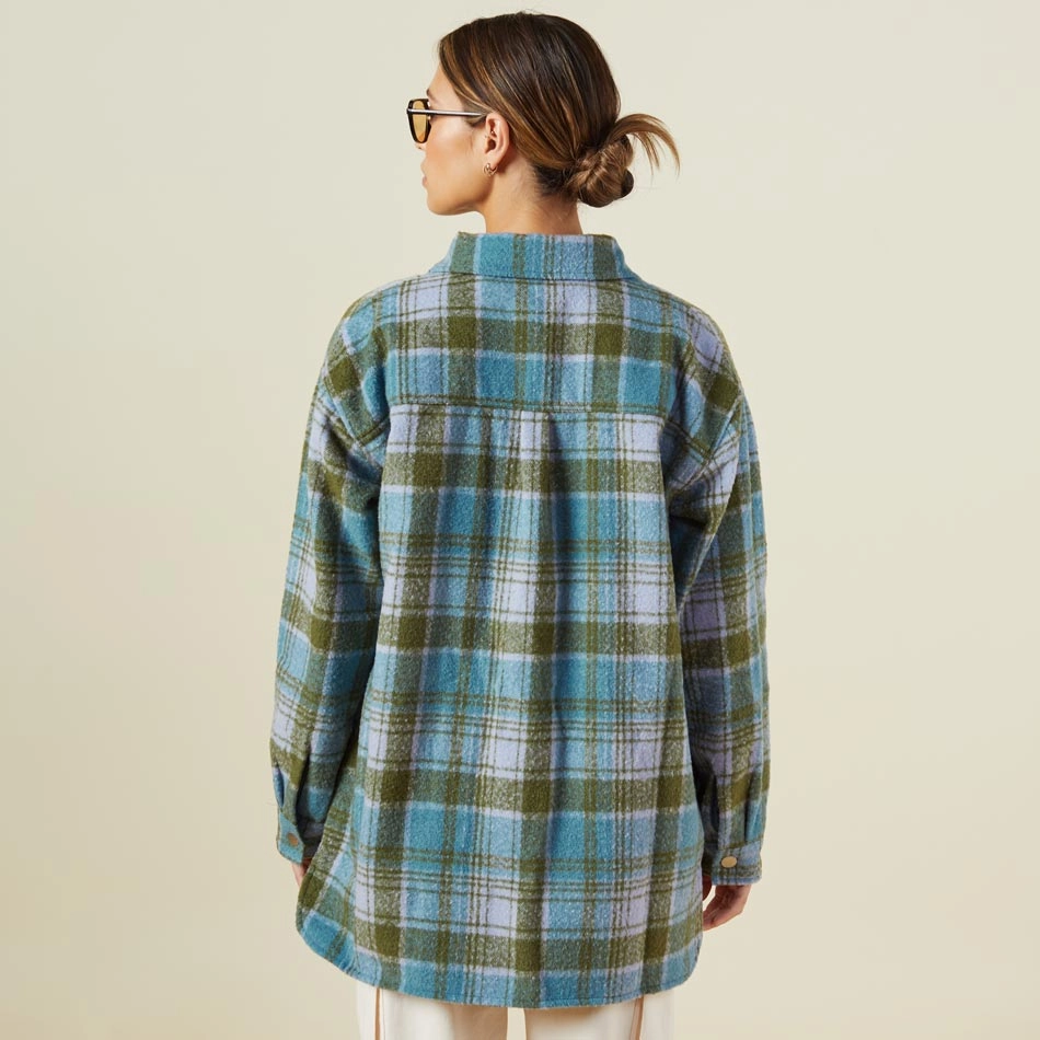Plaid Shacket Casual Wear