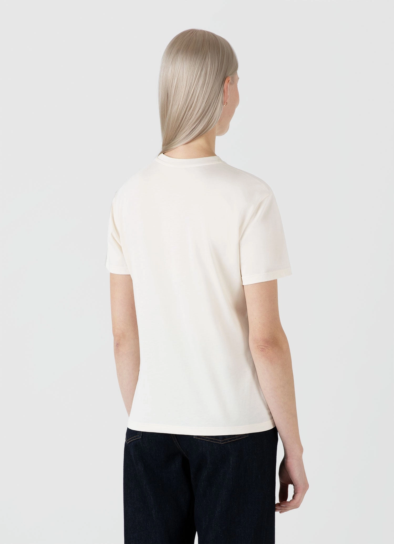 Women's Boy Fit T-shirt in Undyed MinimalistStitching Regular fit normality