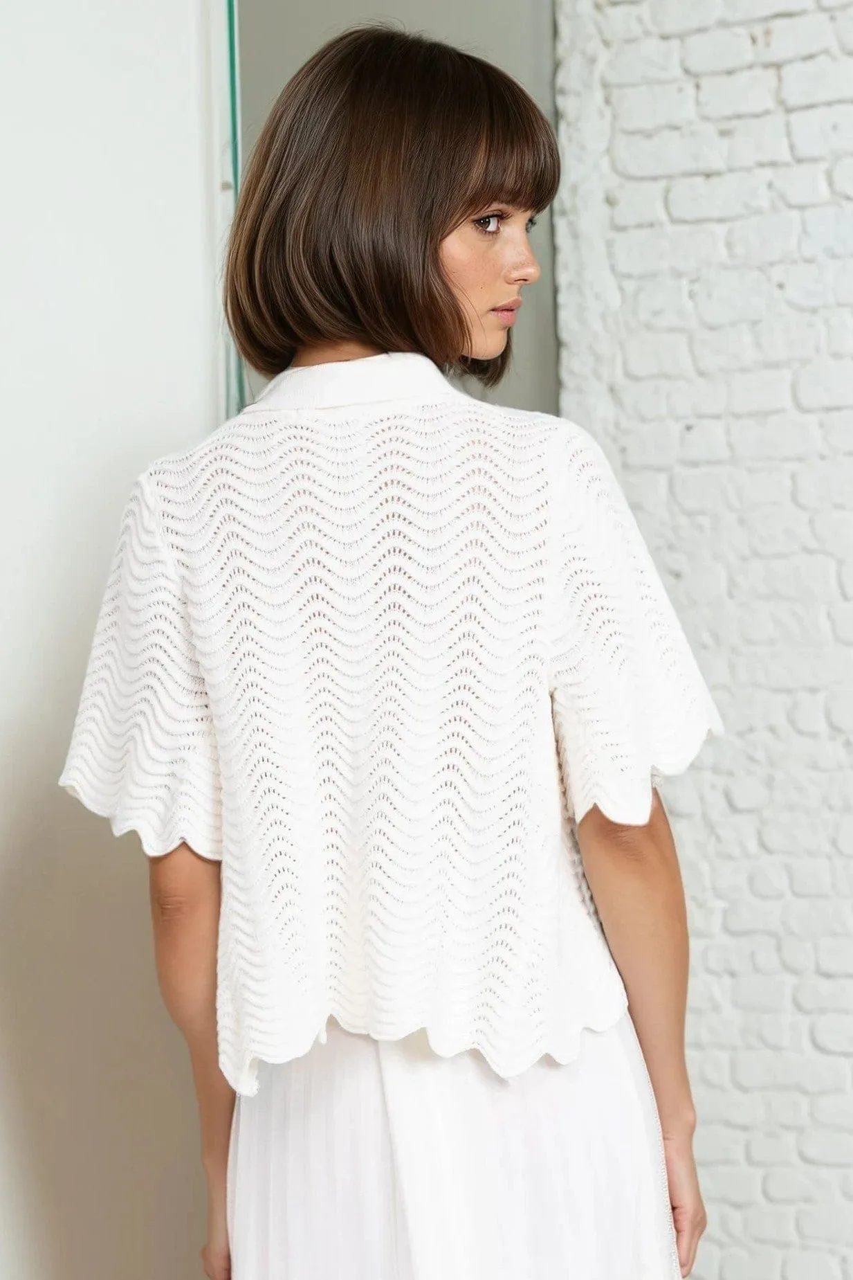Peter Pan Sweater - Ivory Knit Layer Light