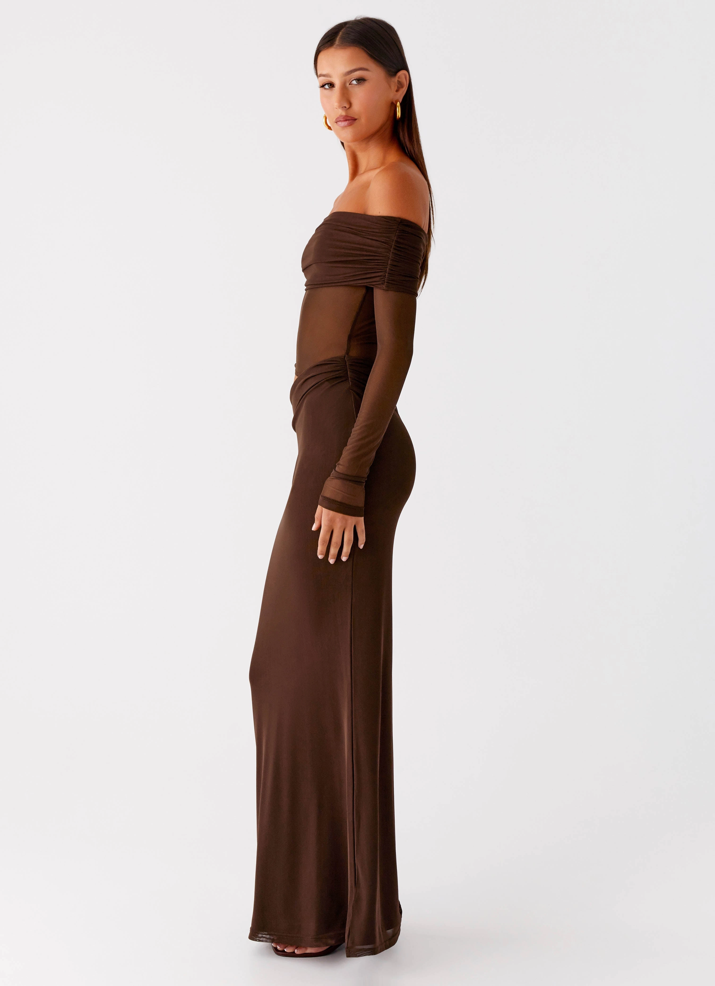 Playful Mood Emery Maxi Dress - Chocolate Vibrant Touch