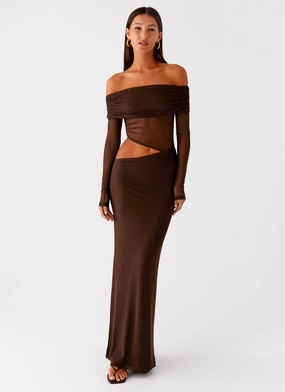 Playful Mood Emery Maxi Dress - Chocolate Playful Mood Emery Maxi Dress - Chocolate Pocket Design