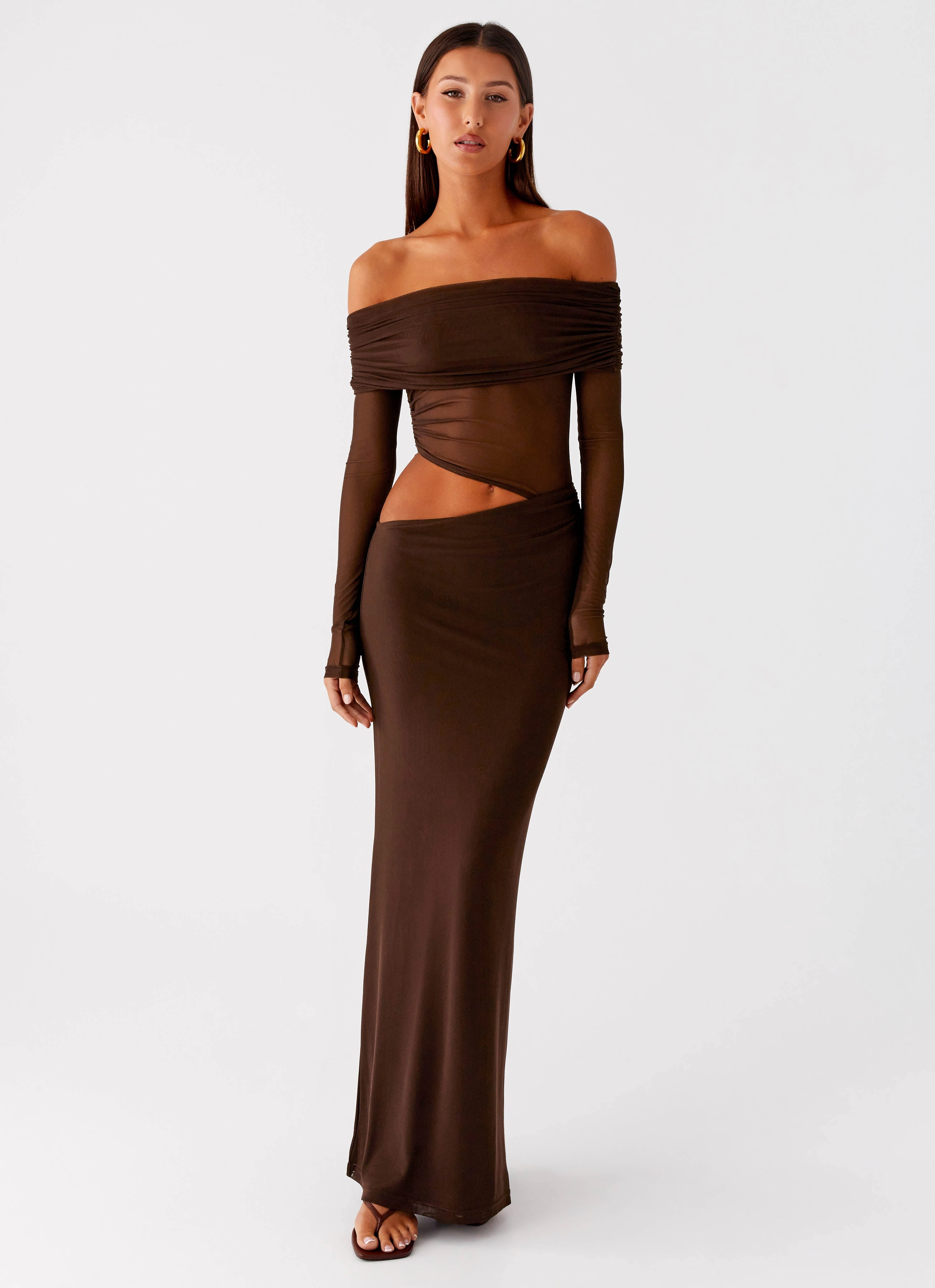 Playful Mood Emery Maxi Dress - Chocolate Pocket Design