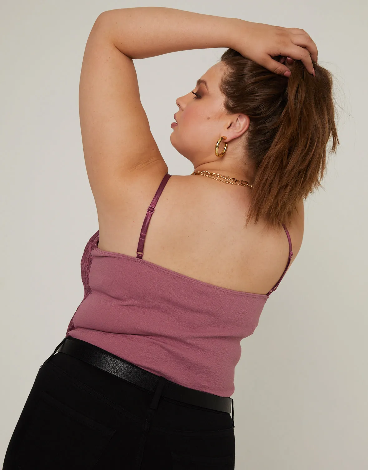 Plus Size Lace Bustier Top