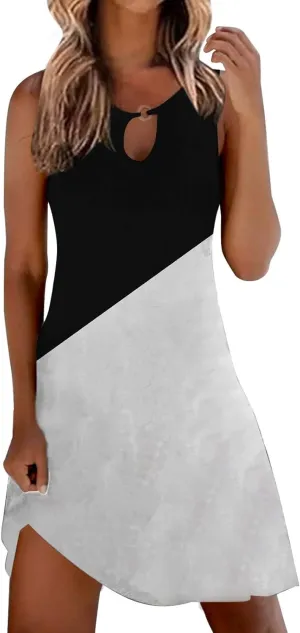 Plus Size Sundresdes for Women Sun Dresses for Women 2025 Vacation Beach Casual Summer Sundresses Sleeveless Tank