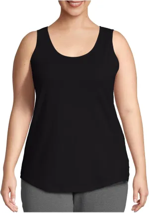 Plus Size Tank Tops for Women Summer Basic Sleeveless Scoop Neck T-Shirt Casual Loose Fit Workout Lightweight Blouse
