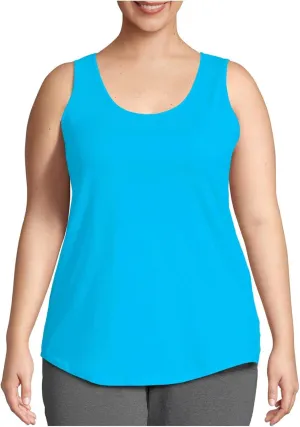 Plus Size Tank Tops for Women Summer Basic Sleeveless Scoop Neck T-Shirt Casual Loose Fit Workout Lightweight Blouse