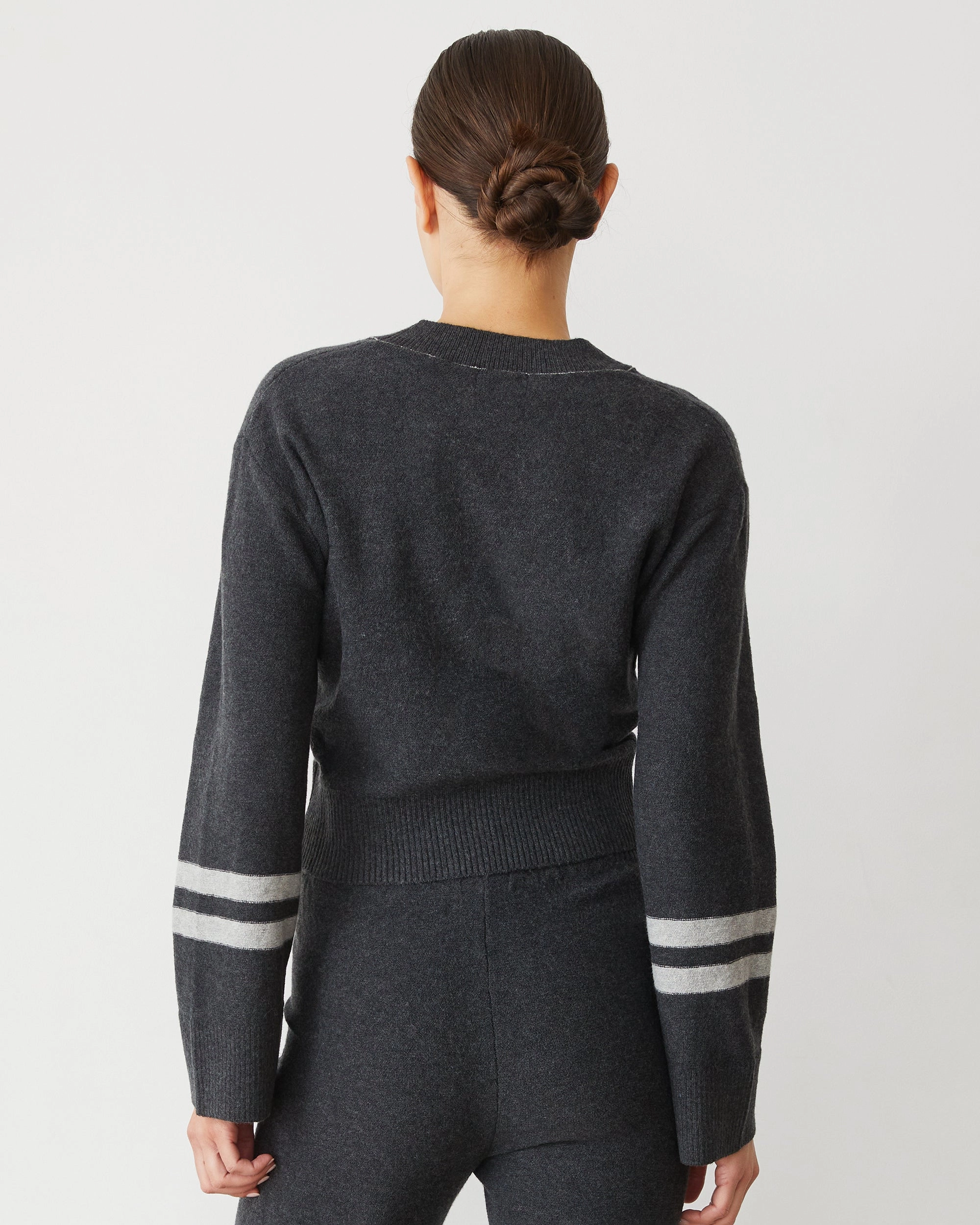 Flexible Material Plush Stripe Sweater