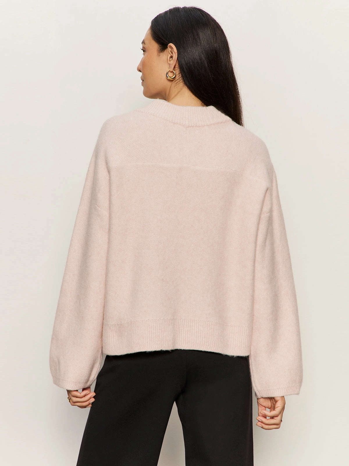 Dreamy V Neck Sweater Heather Rose Polished Feel