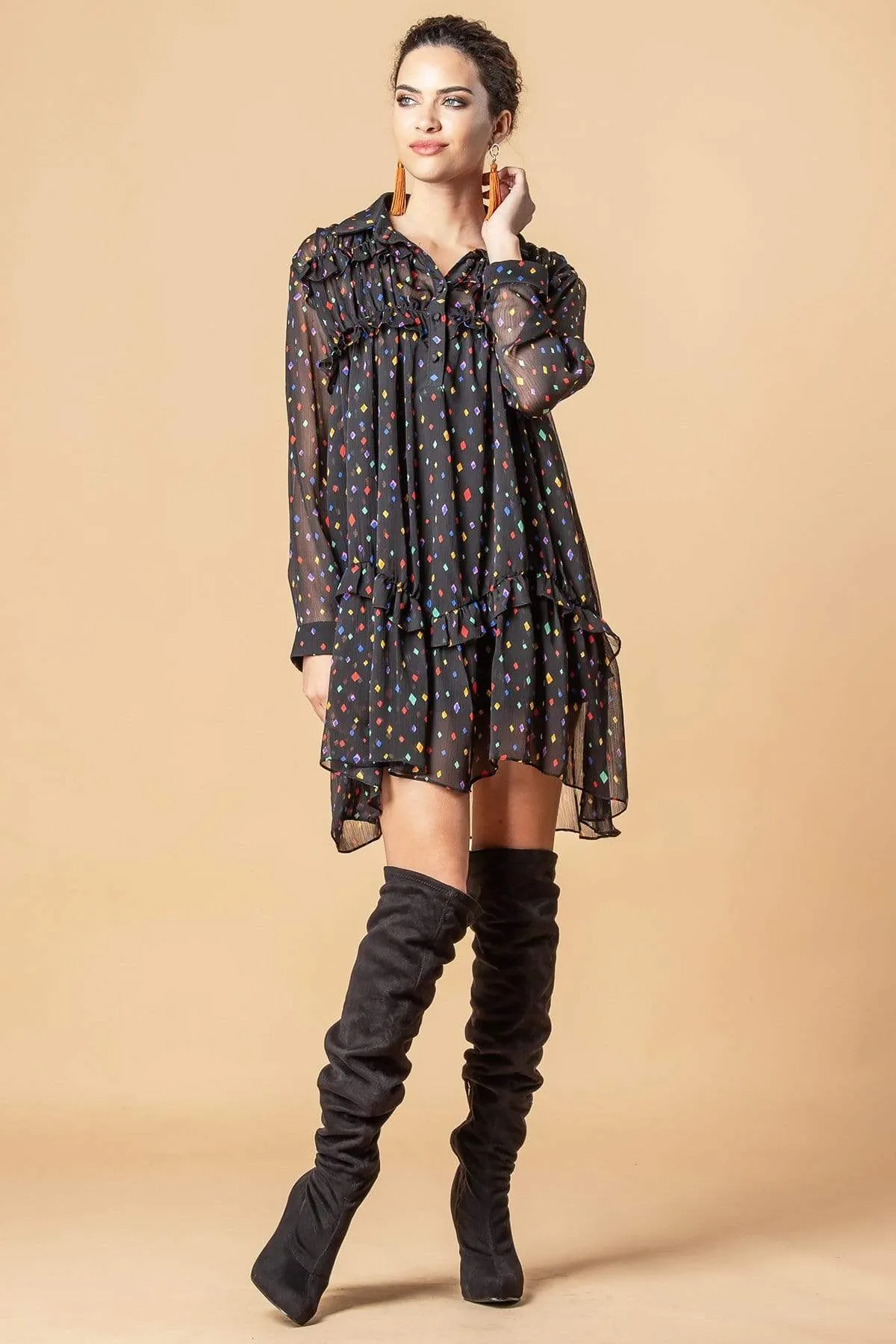 Augustina Dress - Chiffon Yester Refined fit Curve Friendly