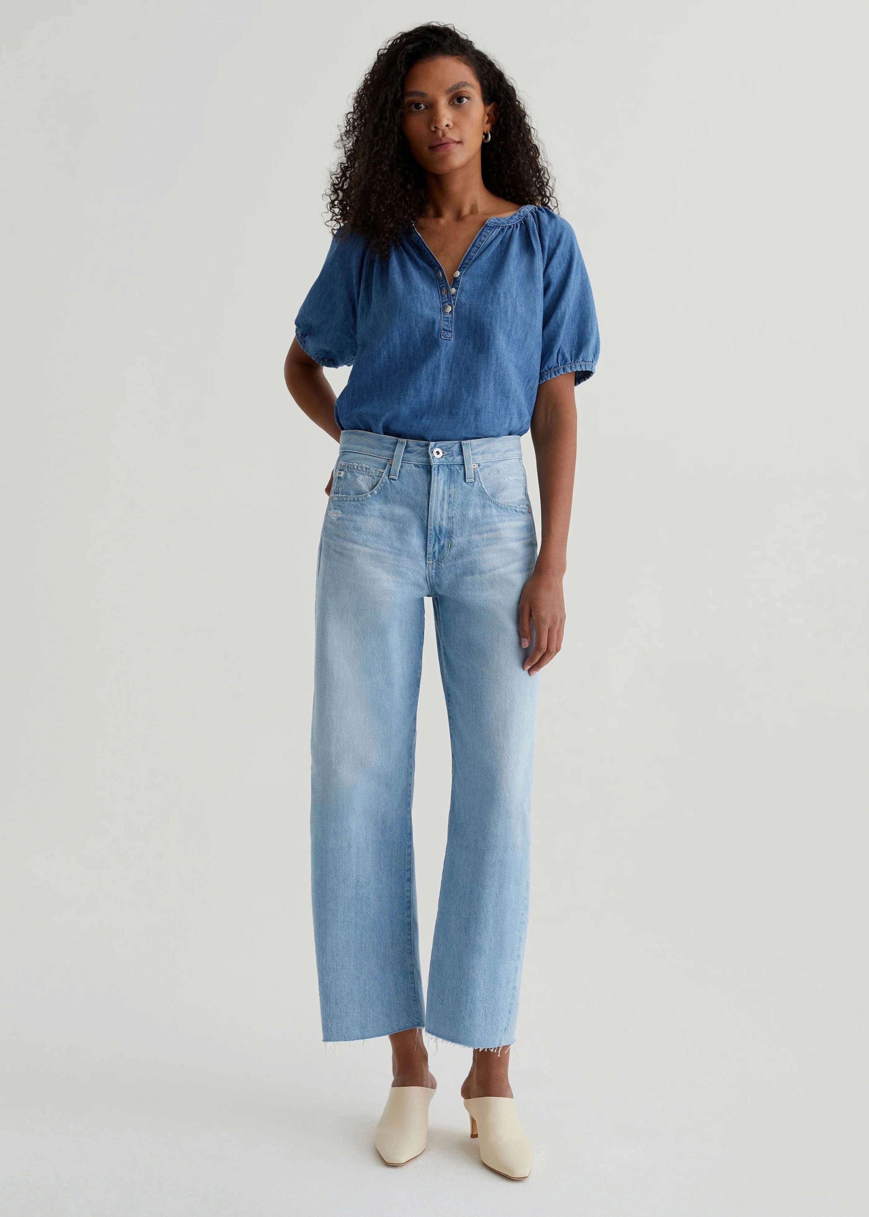 Style Focus AG Hattie Crop Barrel Leg Jeans