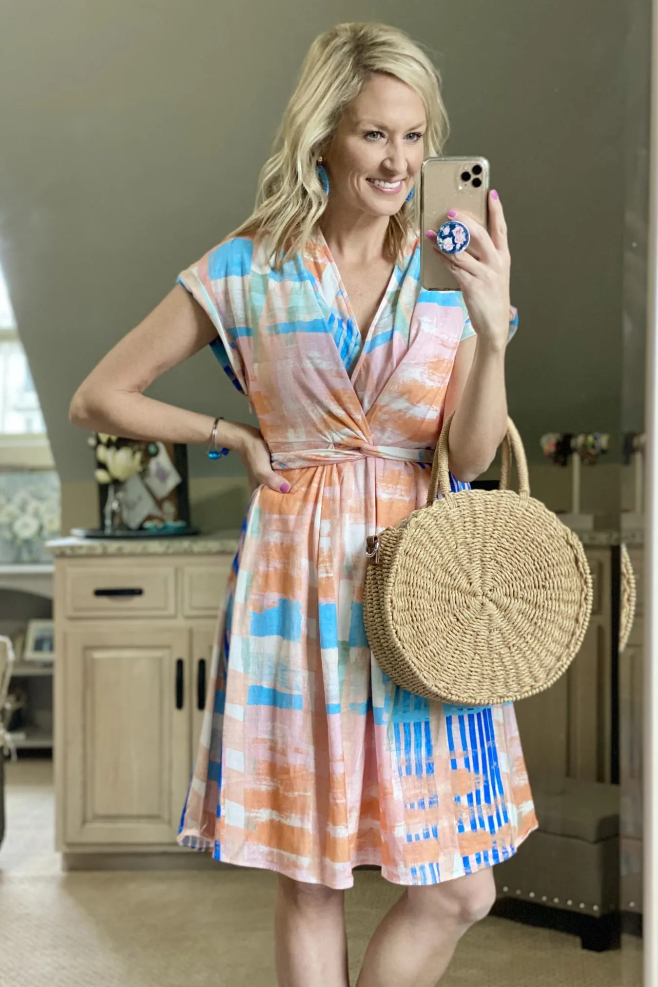 Soft Motion Poppy Knit  Dress - Sorbet Plaid