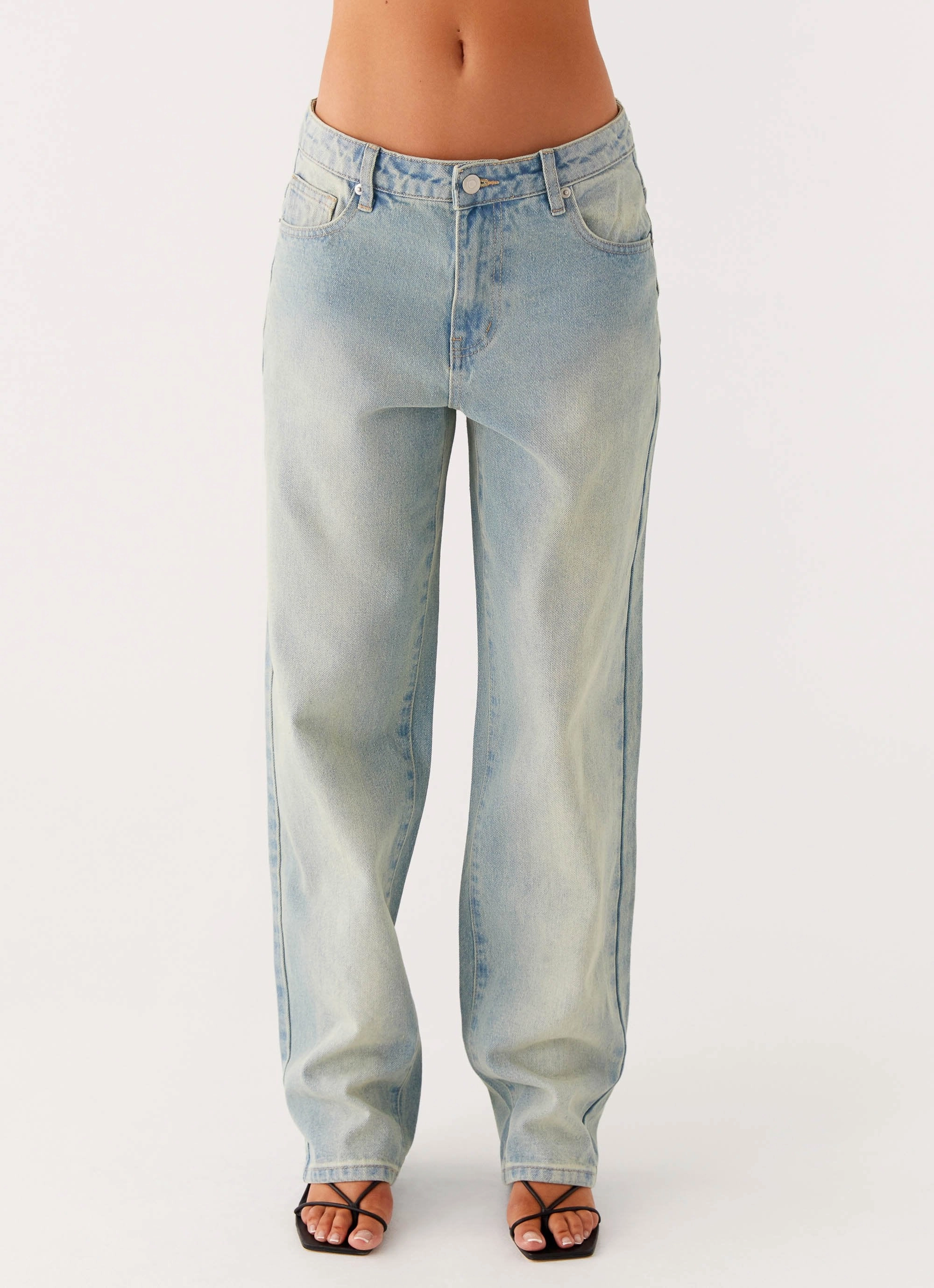 Poppy Low Rise Jeans - Vintage Denim Timeless Comfort Wear