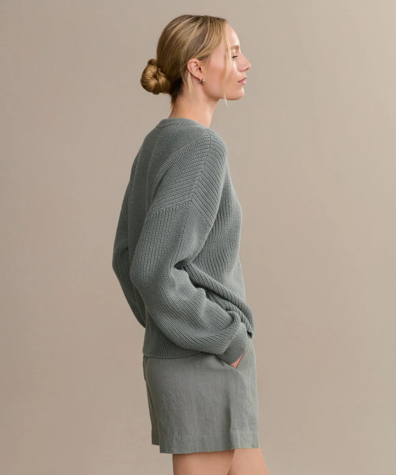 Everyday Jacket NonToxicCoating Cotton Hayes Crewneck Cardigan