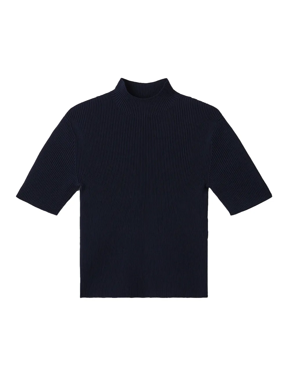 Portrait Short Sleeve Top (Navy)