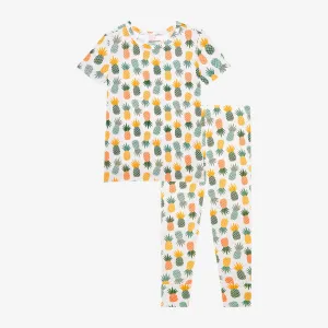 Posh Peanut Basic Short Sleeve Loungewear Pajama & Pants in McGuire