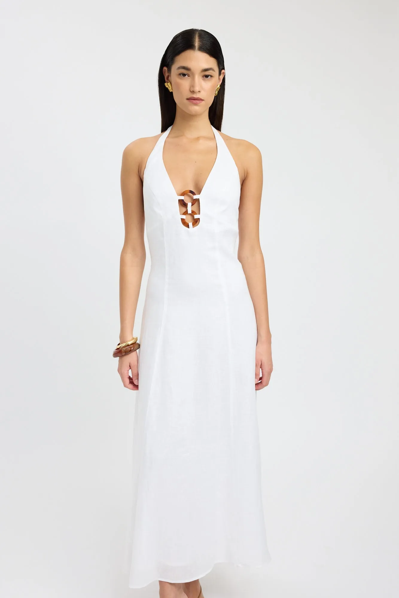 Tahiti Ring Dress Contrast-Lining Relaxed-fit gown