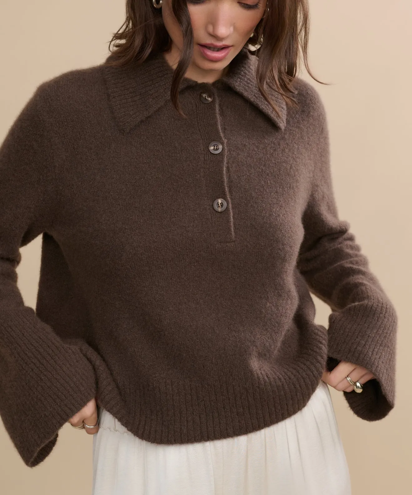 Eco Dye Process Adaptive Waistband Cashmere Stevie Polo