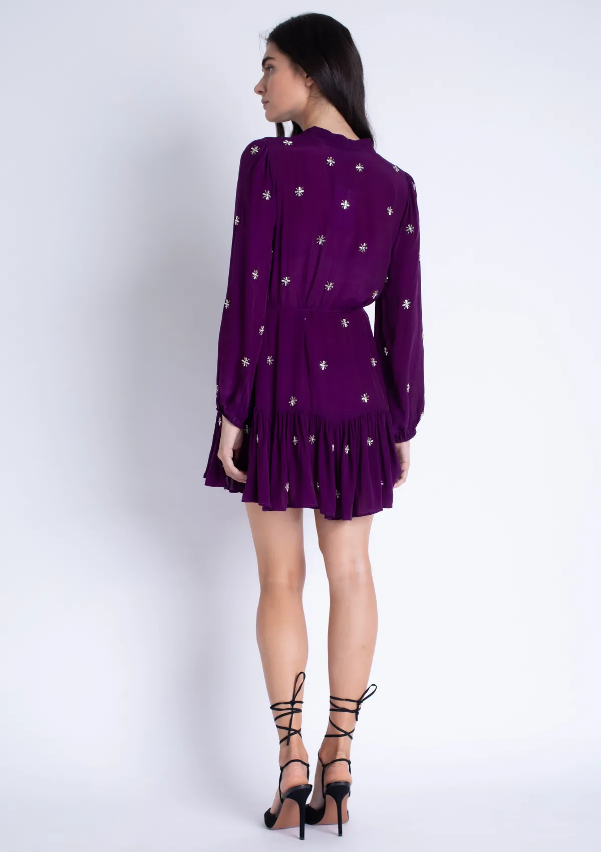 Moraima Beaded Mini Dress Edge Shape