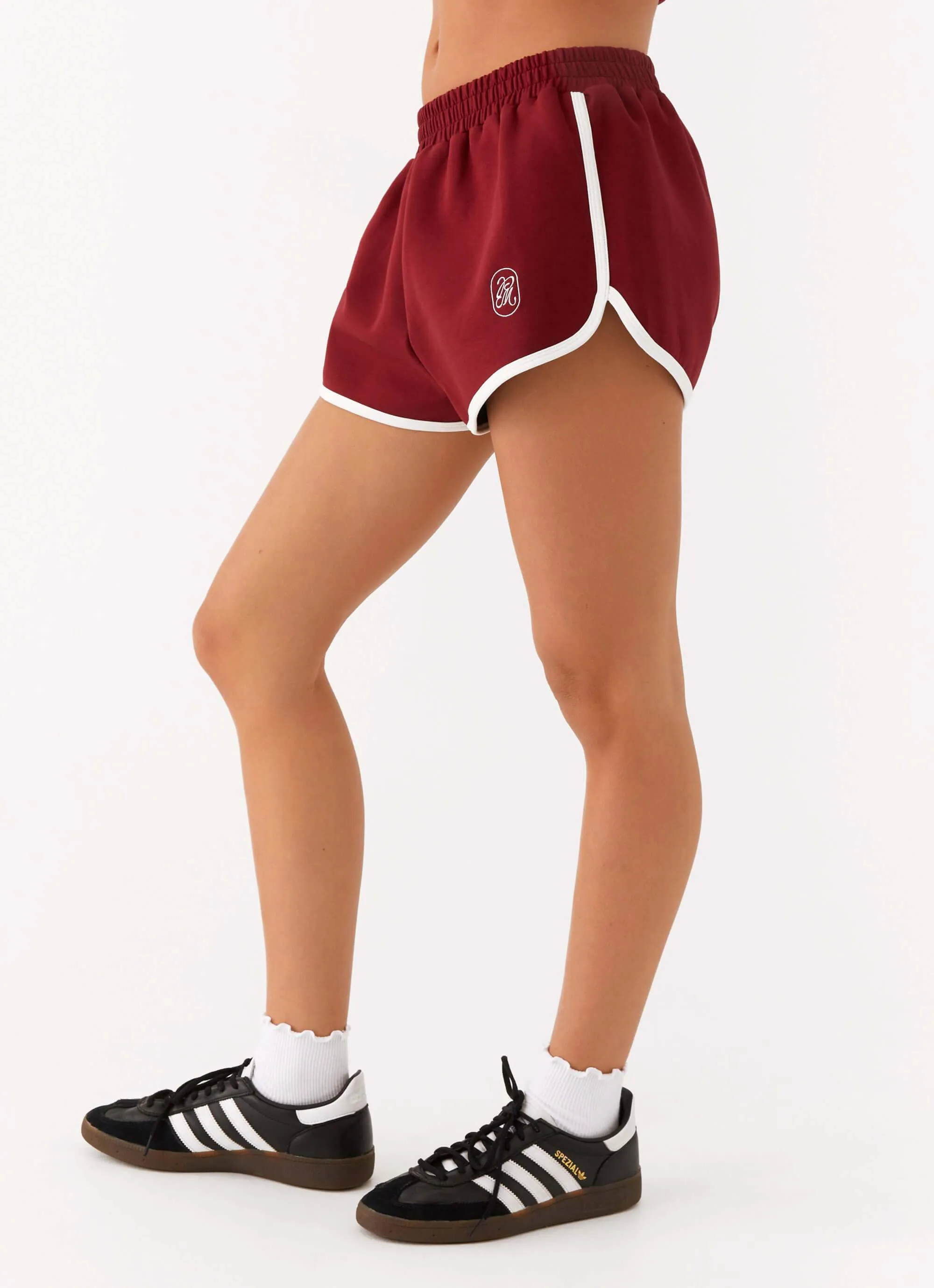 Out Of Your League Track Shorts - Red Versatile Layering Structured fabric