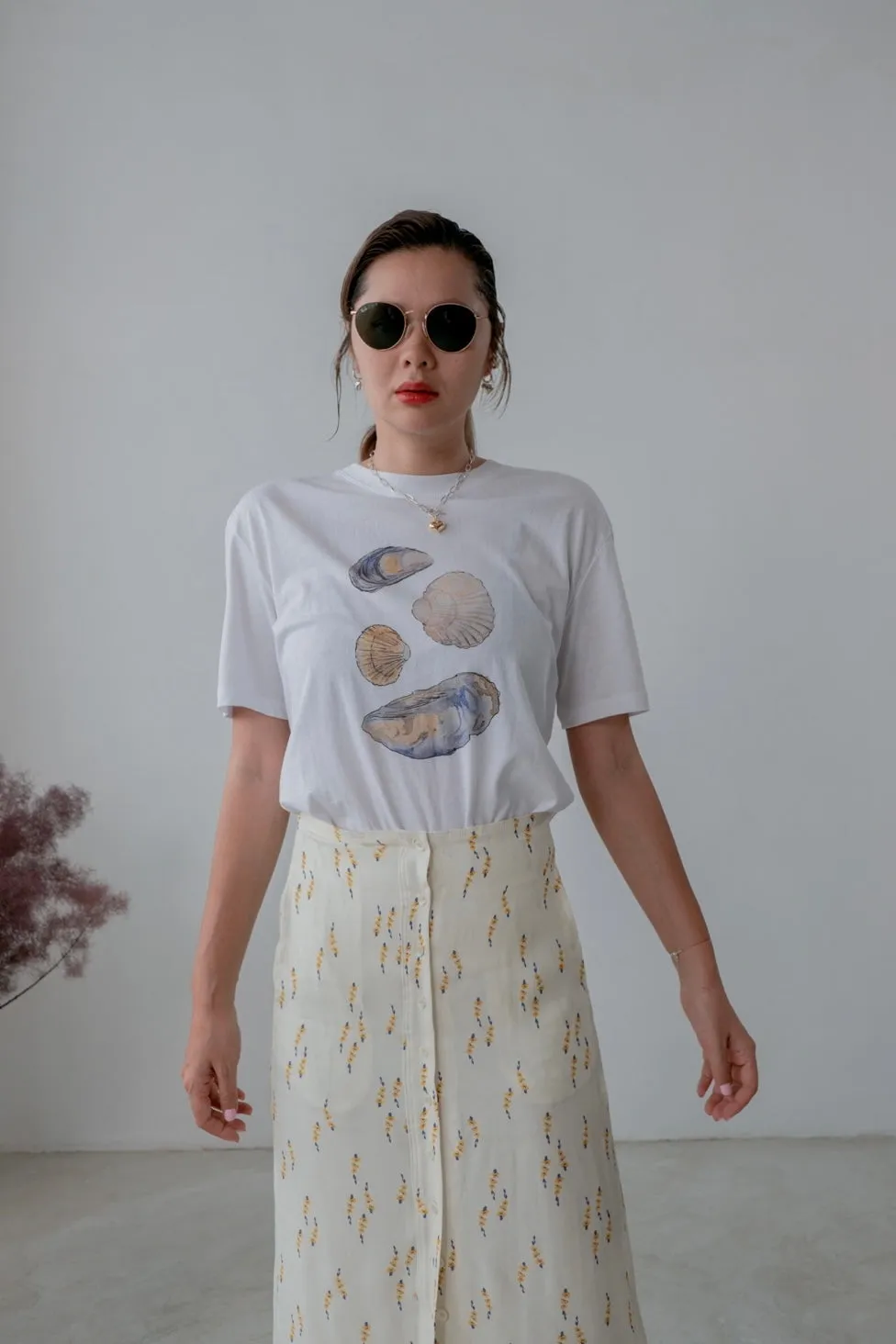 PREMIUM OAT BUTTON PENCIL SKIRT *LAST ONE*