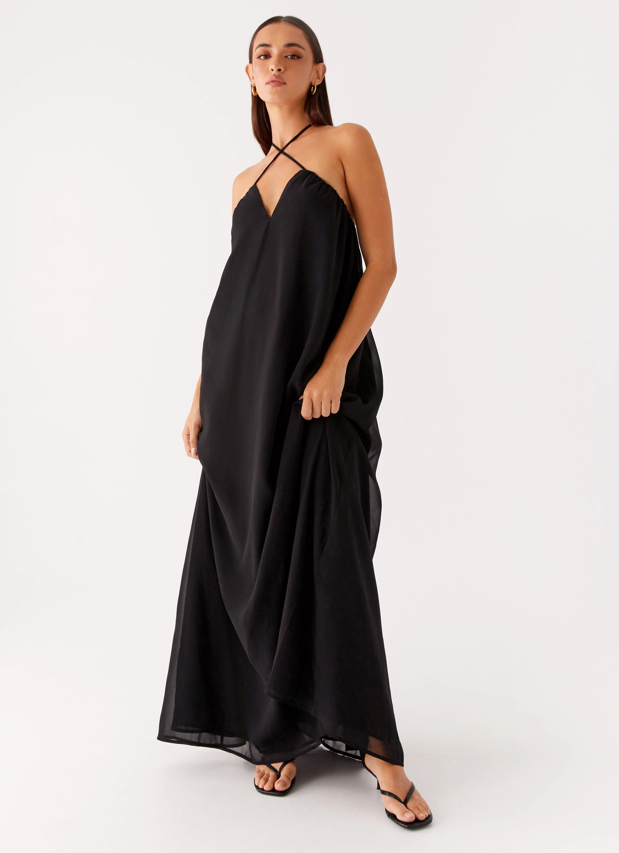Free Shape Saba Maxi Dress - Black