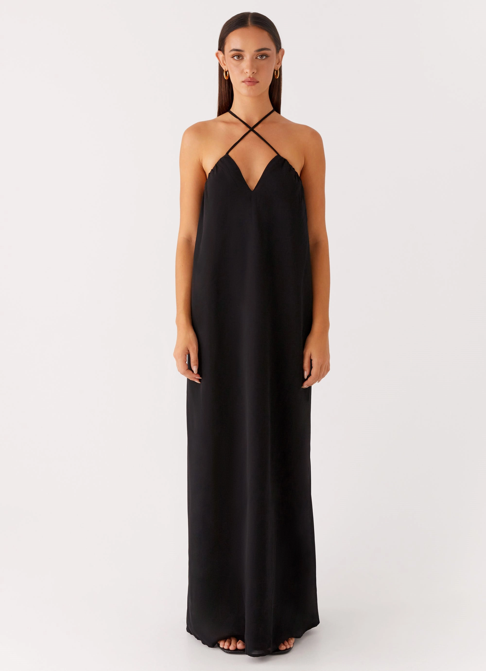 Saba Maxi Dress - Black Lightweight Piece Airy Comfort