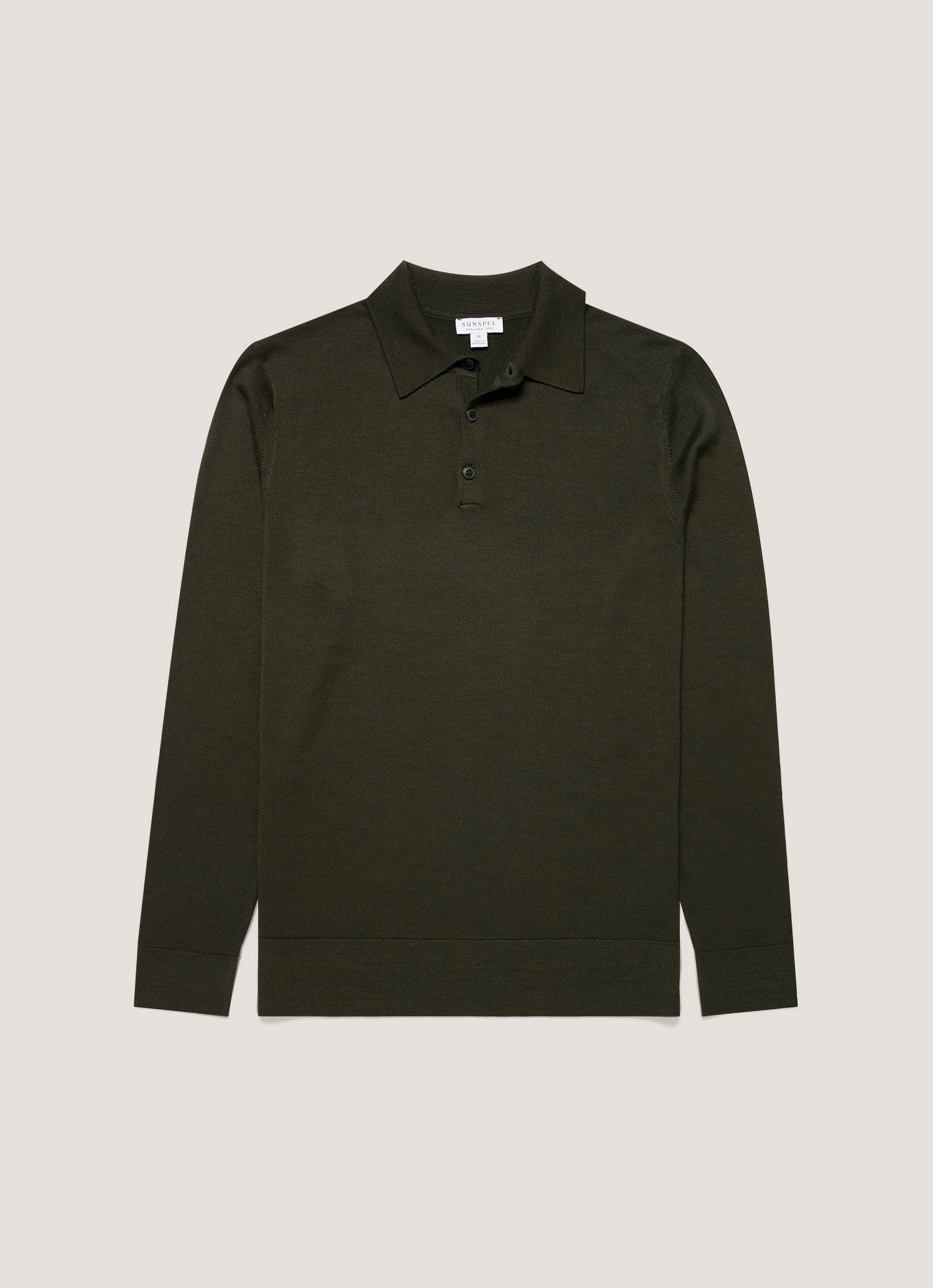 Comfy Layer Men's Extra-Fine Merino Polo Shirt in Dark Green