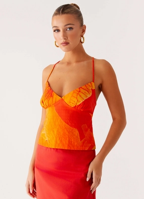 PressureRelieving Support Sangria Top - Serene Orange Sangria Top - Serene Orange FlexFoamInserts AntiPillingTreatment