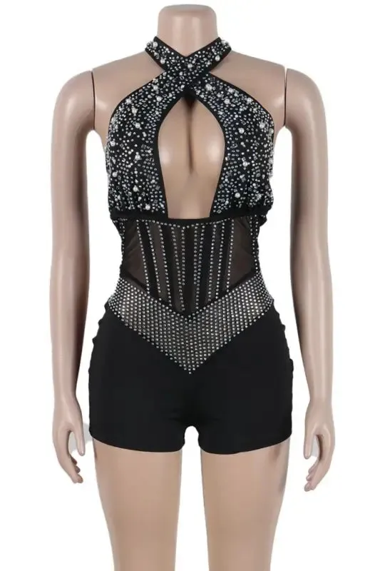 Pretty Pearl Halter Romper